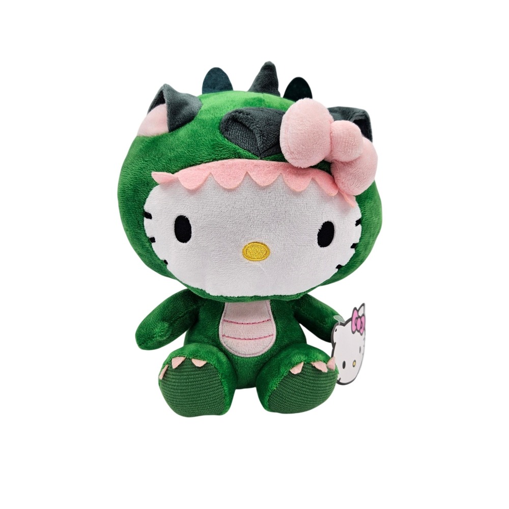 Hello Kitty Sanrio Fiesta Green Dinosaur Dragon Costume Plush 2024 NWT SIL-34296